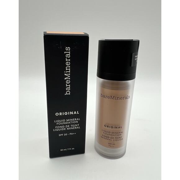 bareMinerals Original Liquid Mineral Foundation 1 oz Medium Beige 12 SPF 20 NEW - Picture 1 of 6